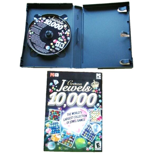 Crown Jewels 10,000 Jewel Games CD-ROM for PC Platform Rating E Strategy Gaming - Picture 1 of 1